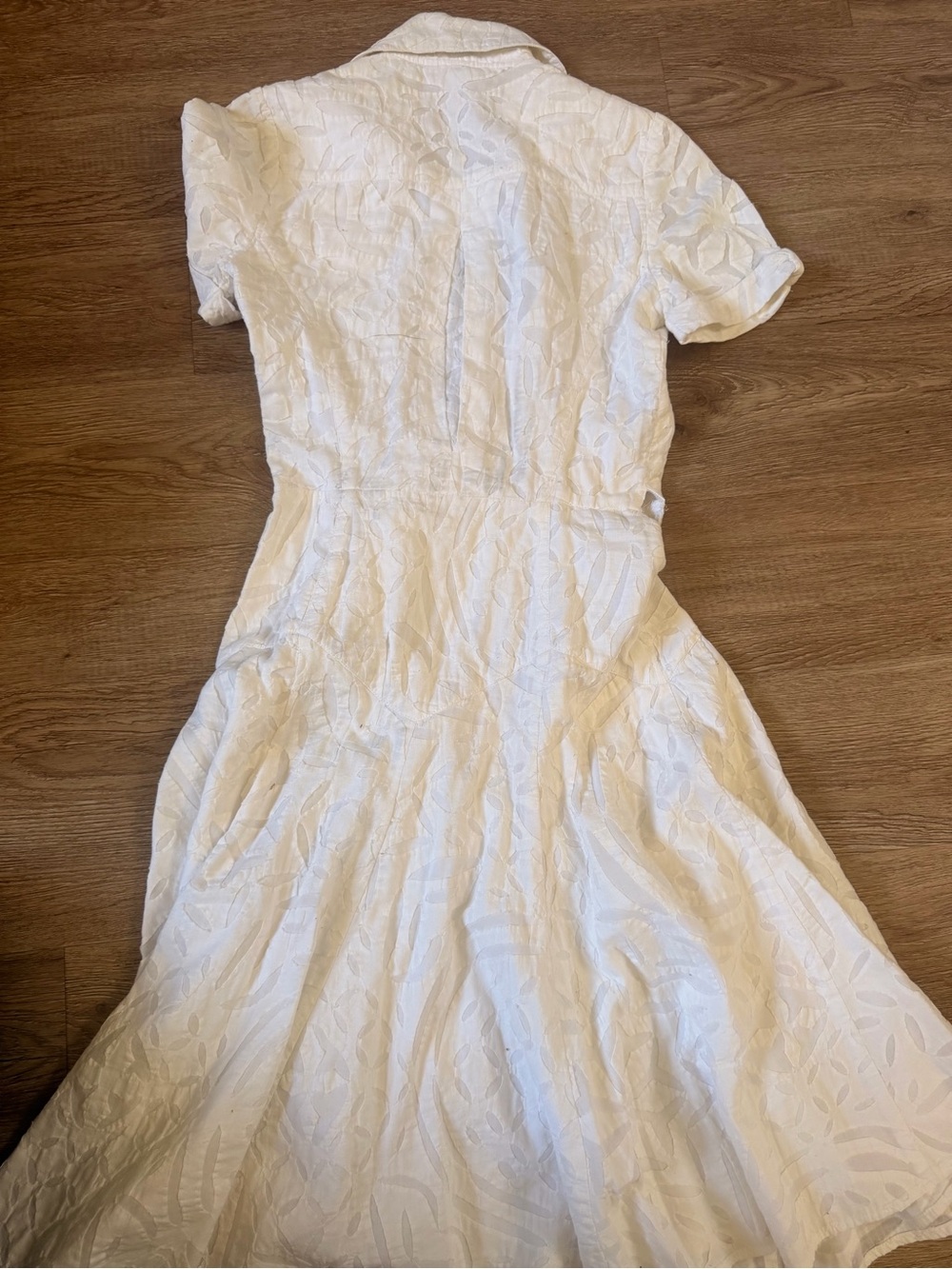 Diane Von Furstenberg White Textured Taft Wrap Mini Dress 0269 - Picture 4 of 5